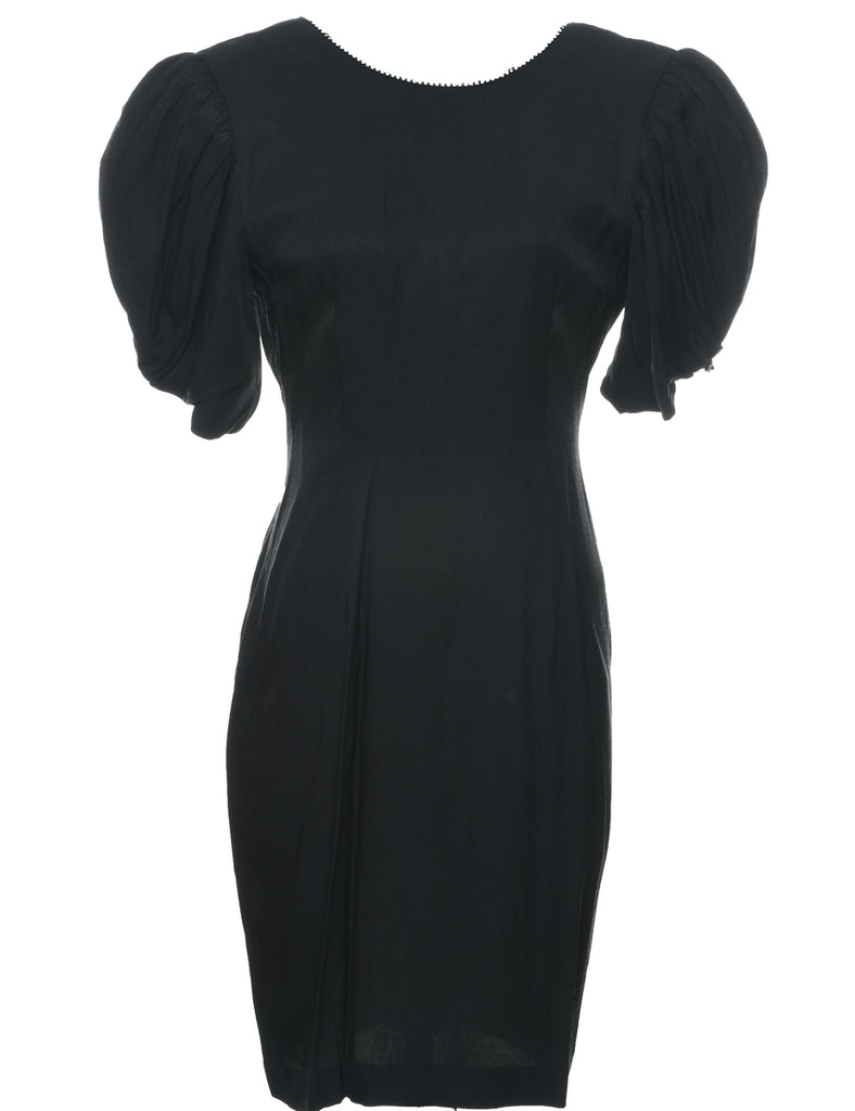 1980s Black Evening Dress - M