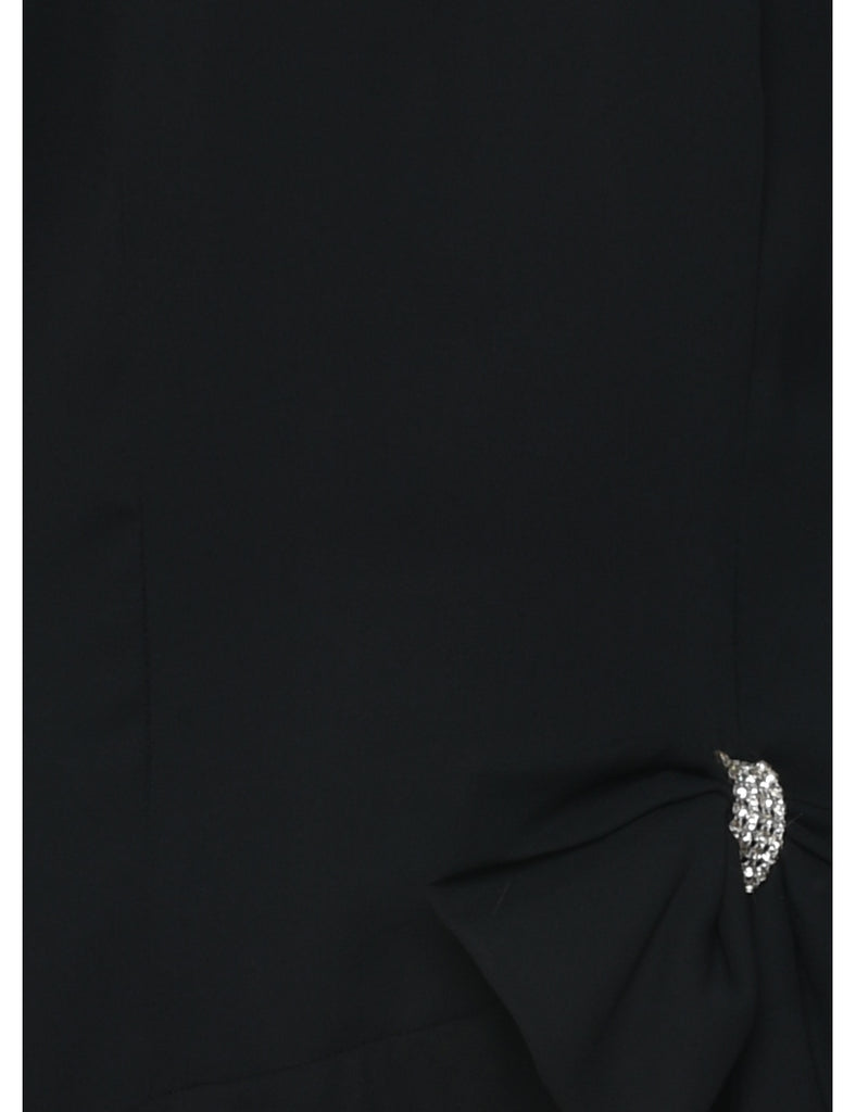 1980s Black Evening Dress - M