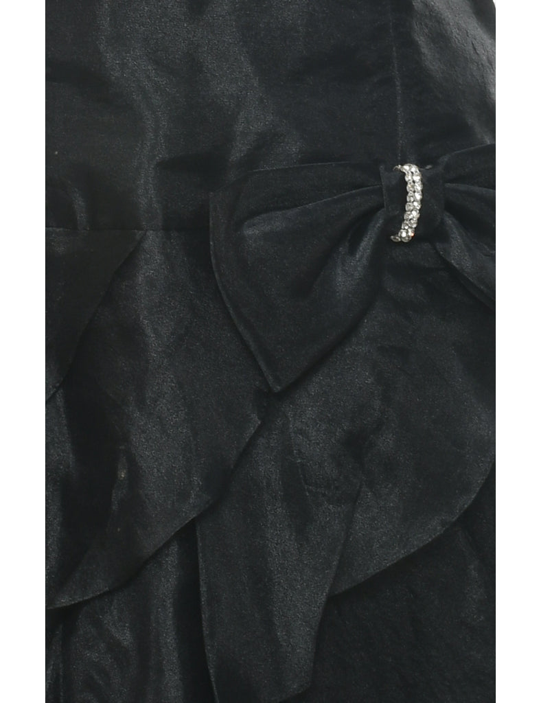 1980s Black Evening Dress - M