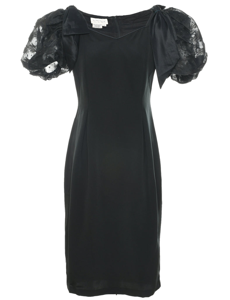 1980s Black Party Dress - S