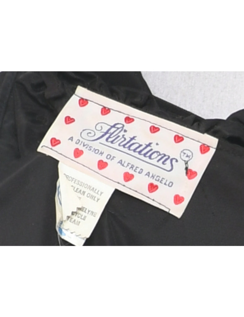1980s Black Party Dress - S