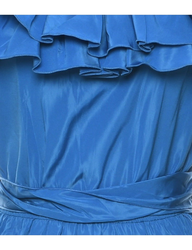 1980s Blue Evening Dress - S