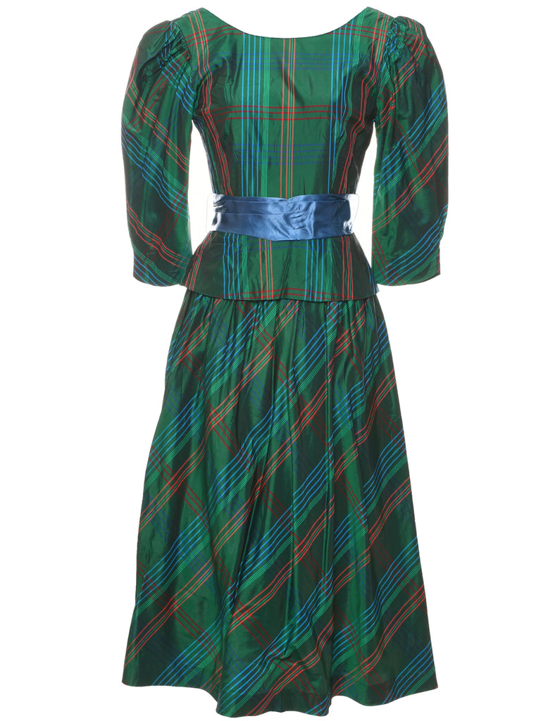1980s Checked Dress - S