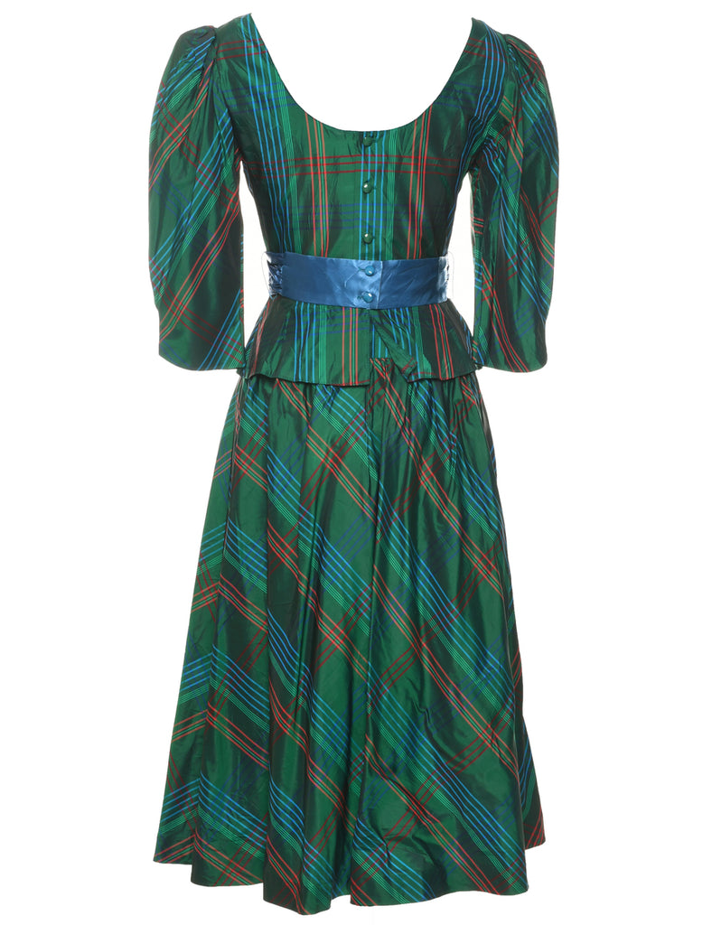 1980s Checked Dress - S