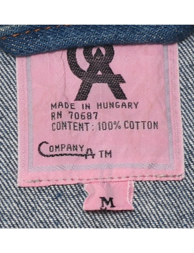 1980s Embellished Denim Jacket - M