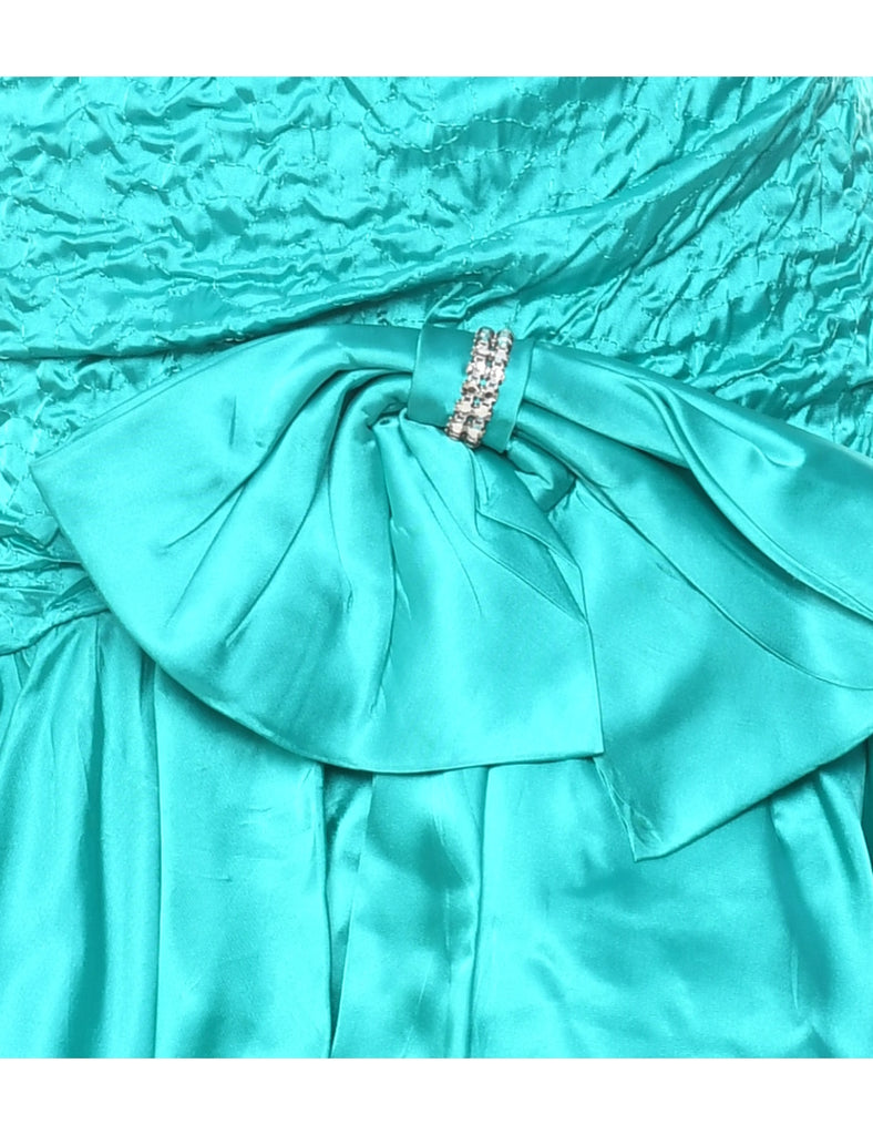 1980s Embroidered Evening Dress - XS