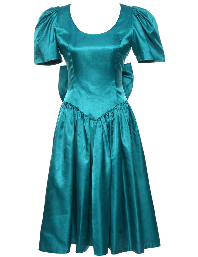1980s Green Evening Dress - S