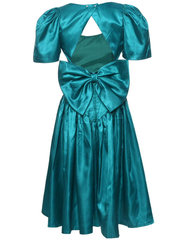 1980s Green Evening Dress - S