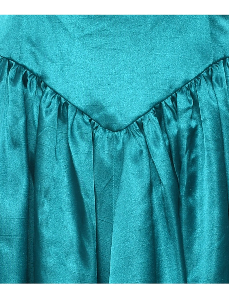 1980s Green Evening Dress - S