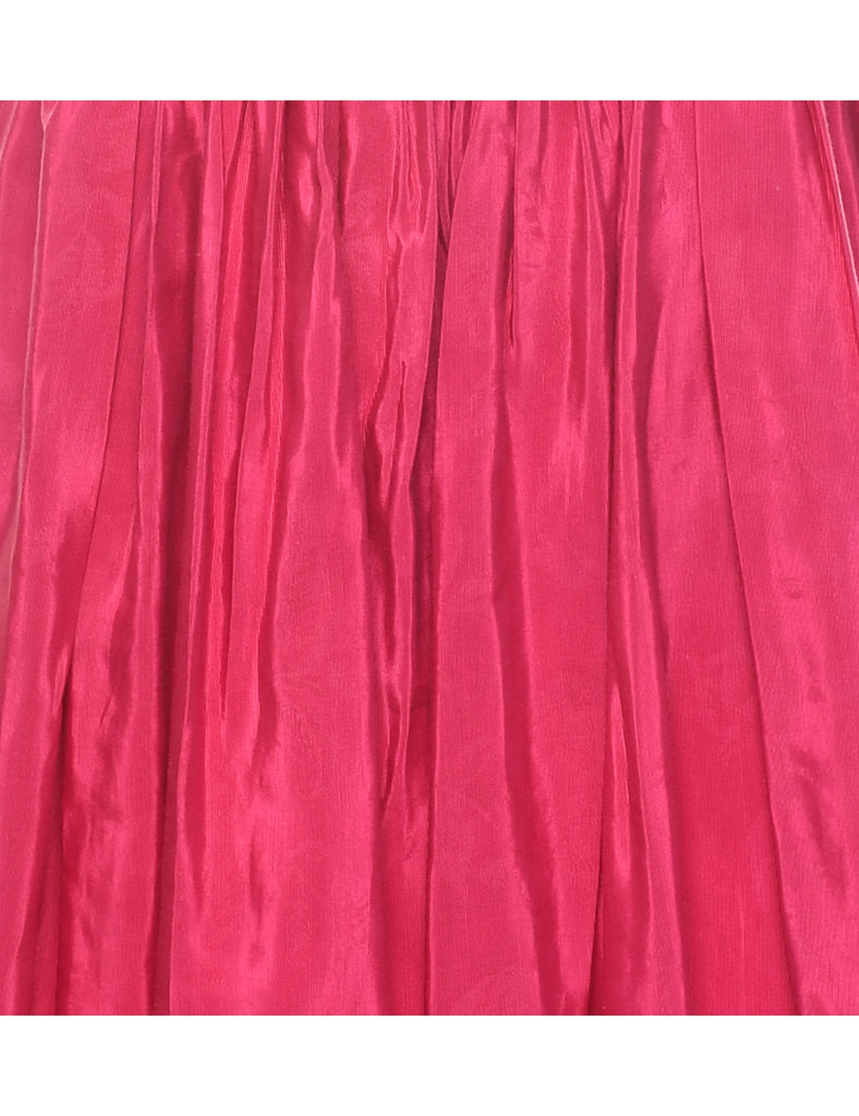 1980s Hot Pink Evening Dress - XS