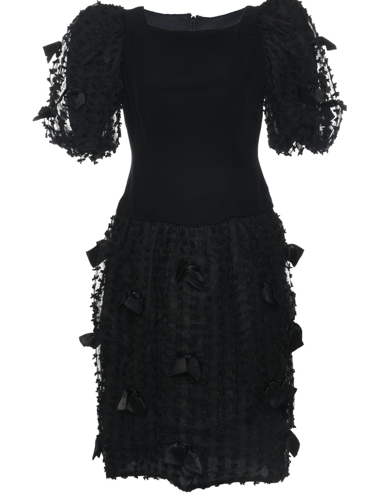 1980s Lace Evening Dress - M