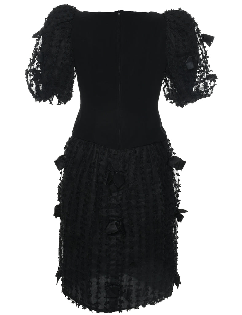 1980s Lace Evening Dress - M