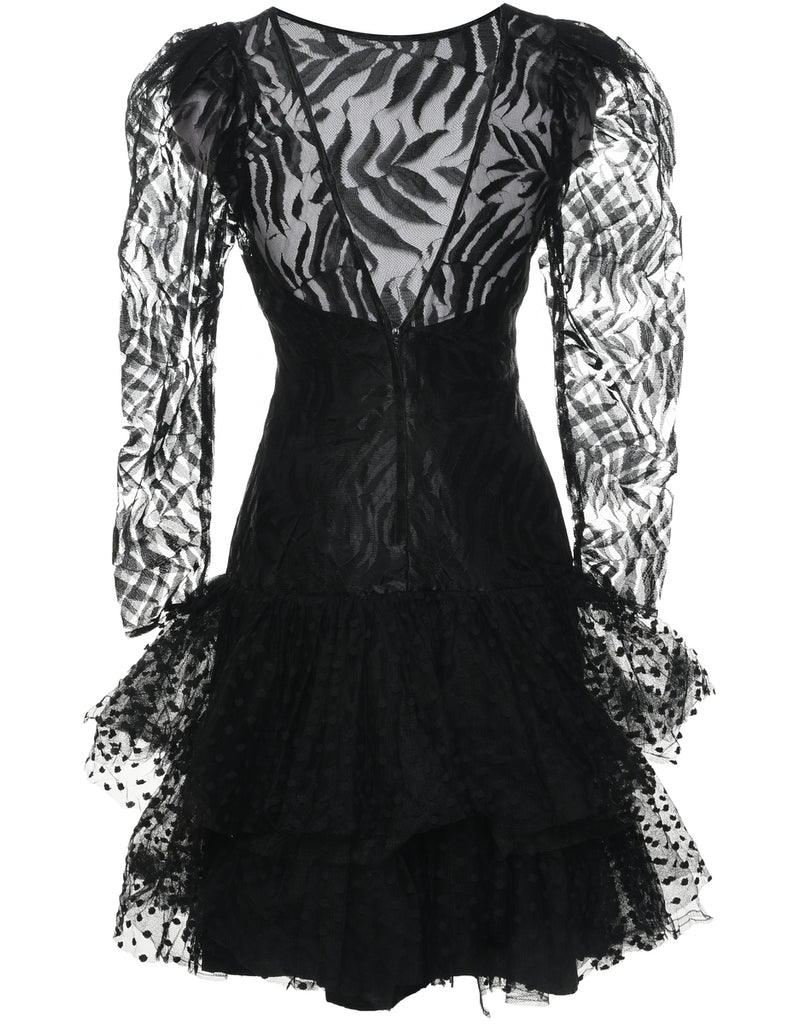 1980s Lace Evening Dress - S