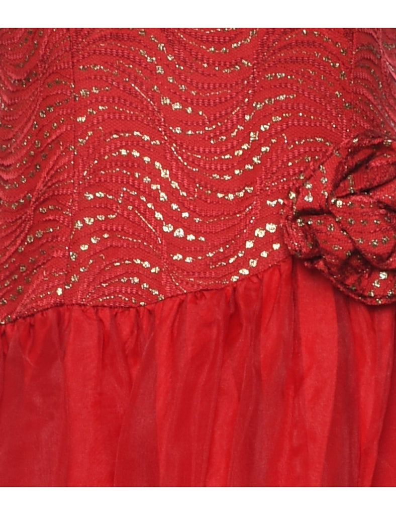 1980s Lace Evening Gown - M