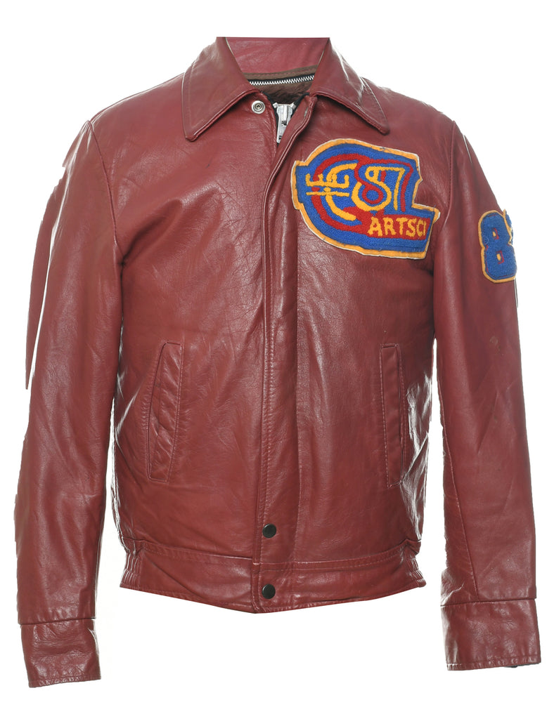 1980s Leather Jacket - S