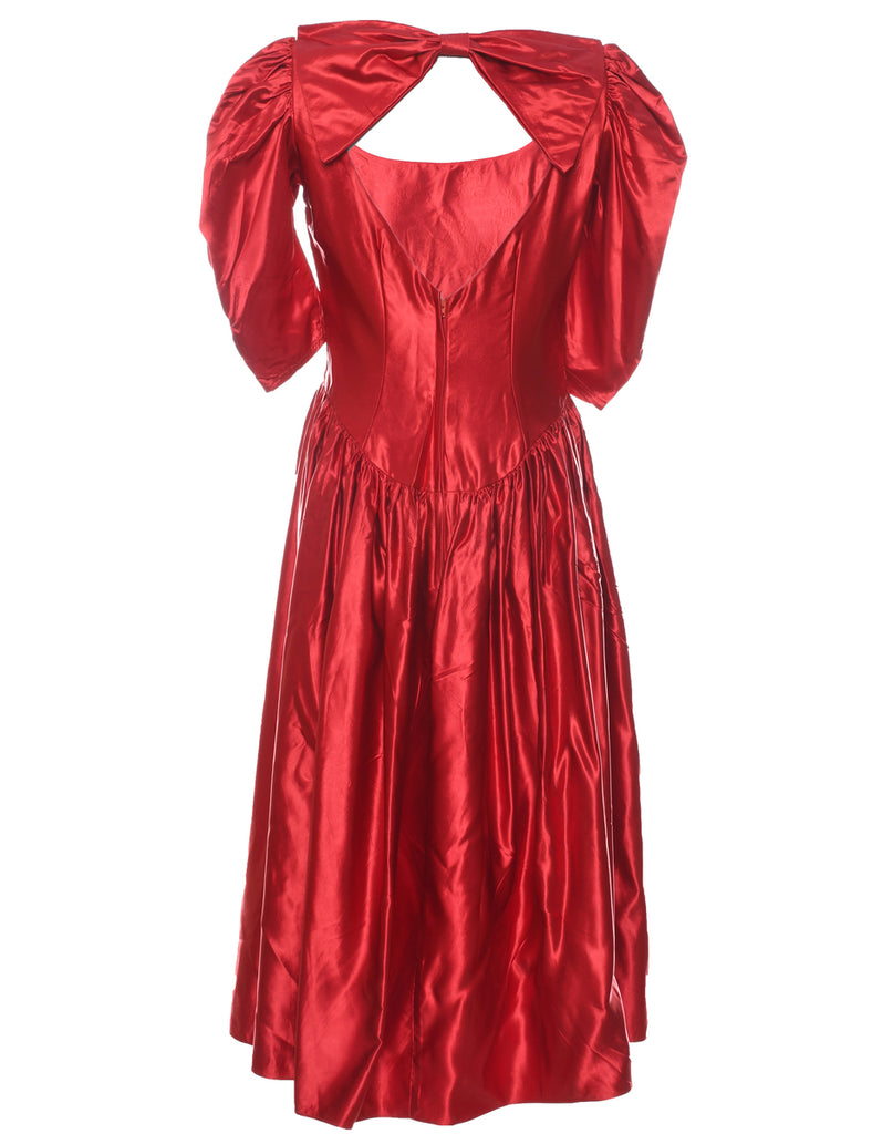 1980s Maroon Evening Dress - S