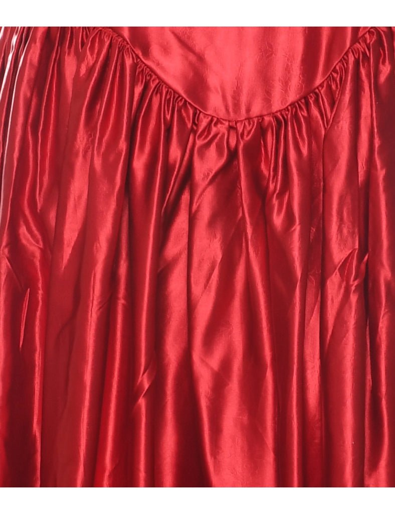 1980s Maroon Evening Dress - S
