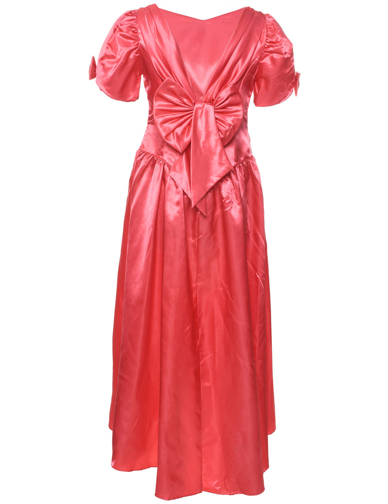 1980s Pale Pink Evening Dress - M