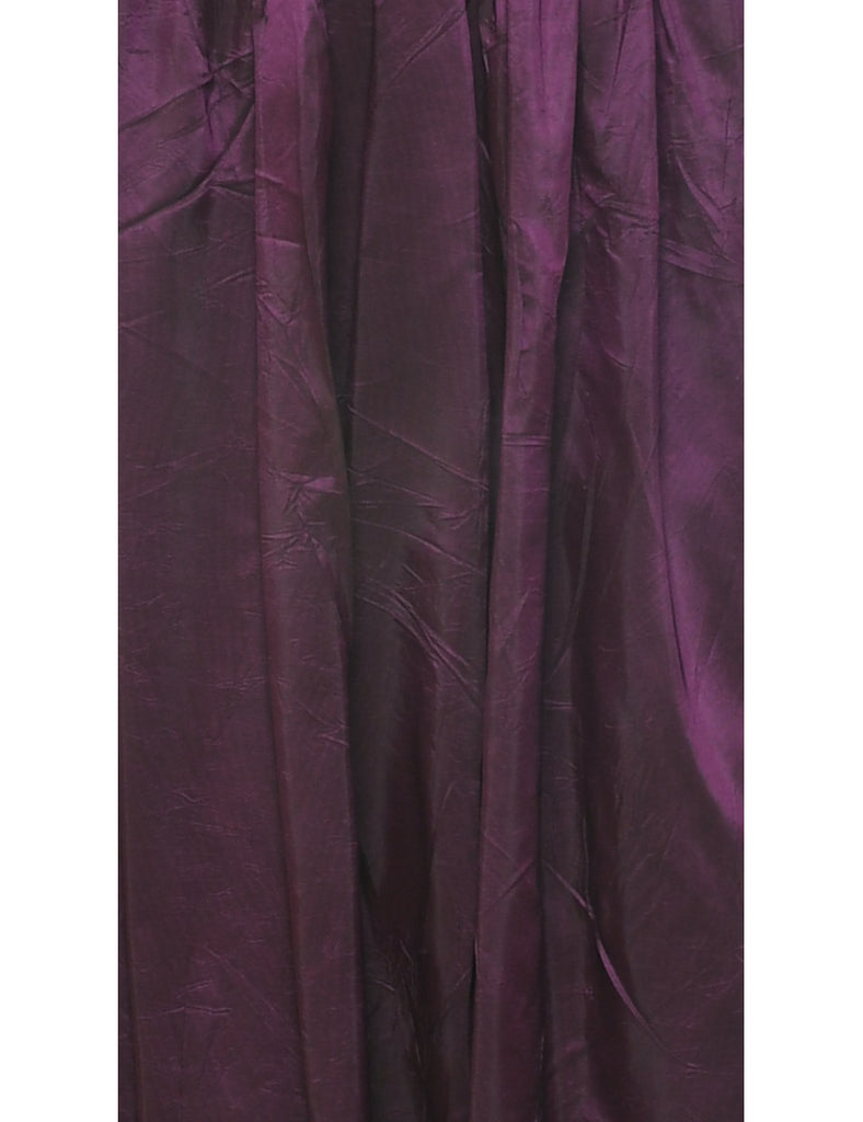 1980s Plum Evening Dress - XS