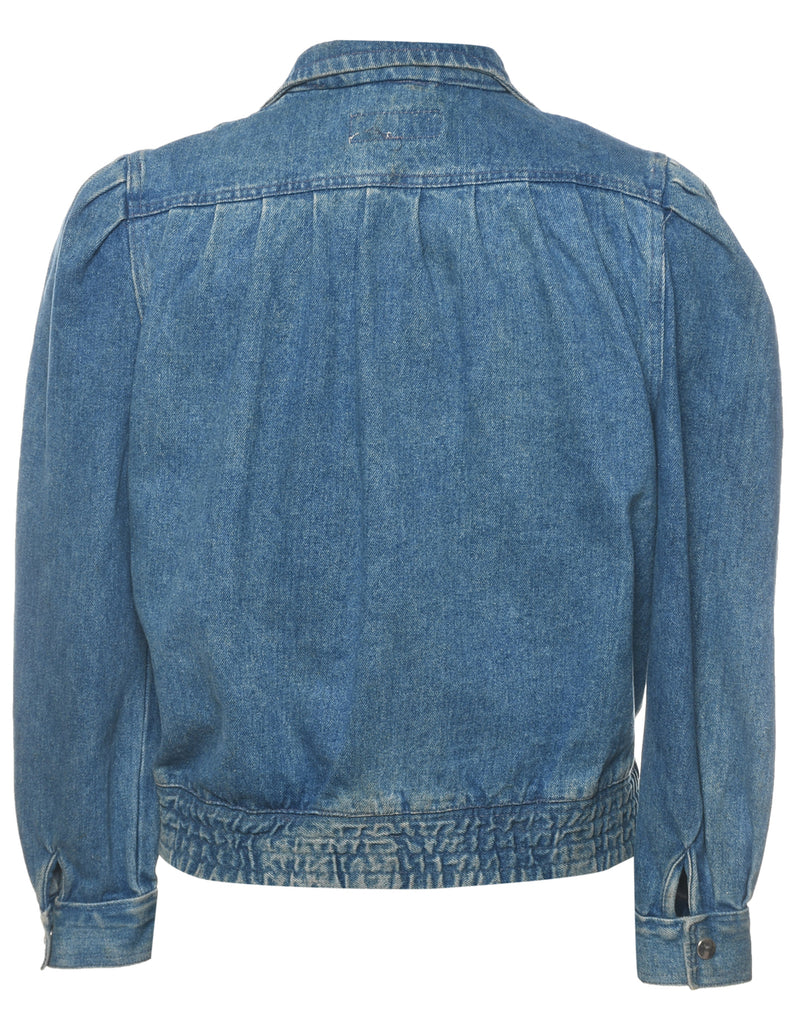 1980s Puff Sleeve Denim Jacket - M
