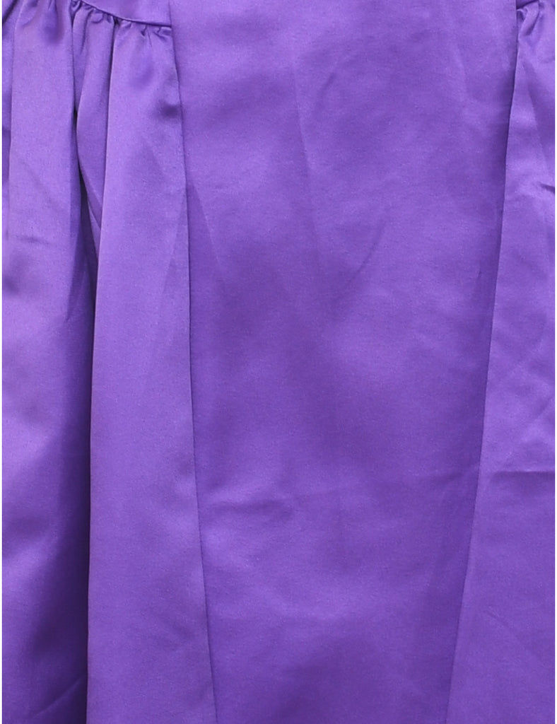 1980s Purple Evening Dress - M
