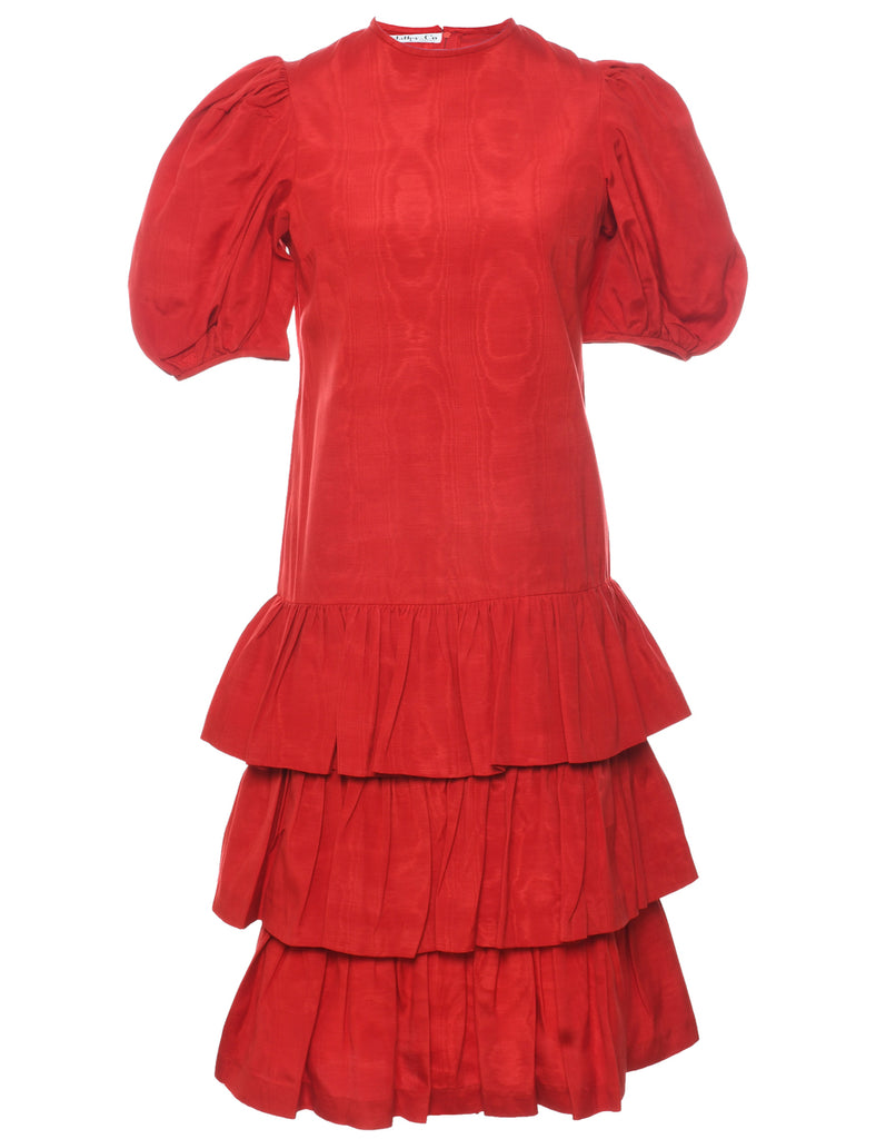 1980s Red Evening Dress - S