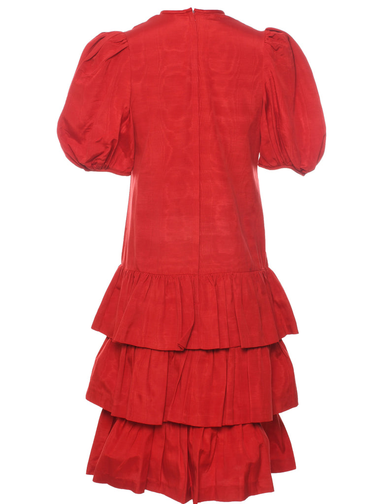 1980s Red Evening Dress - S