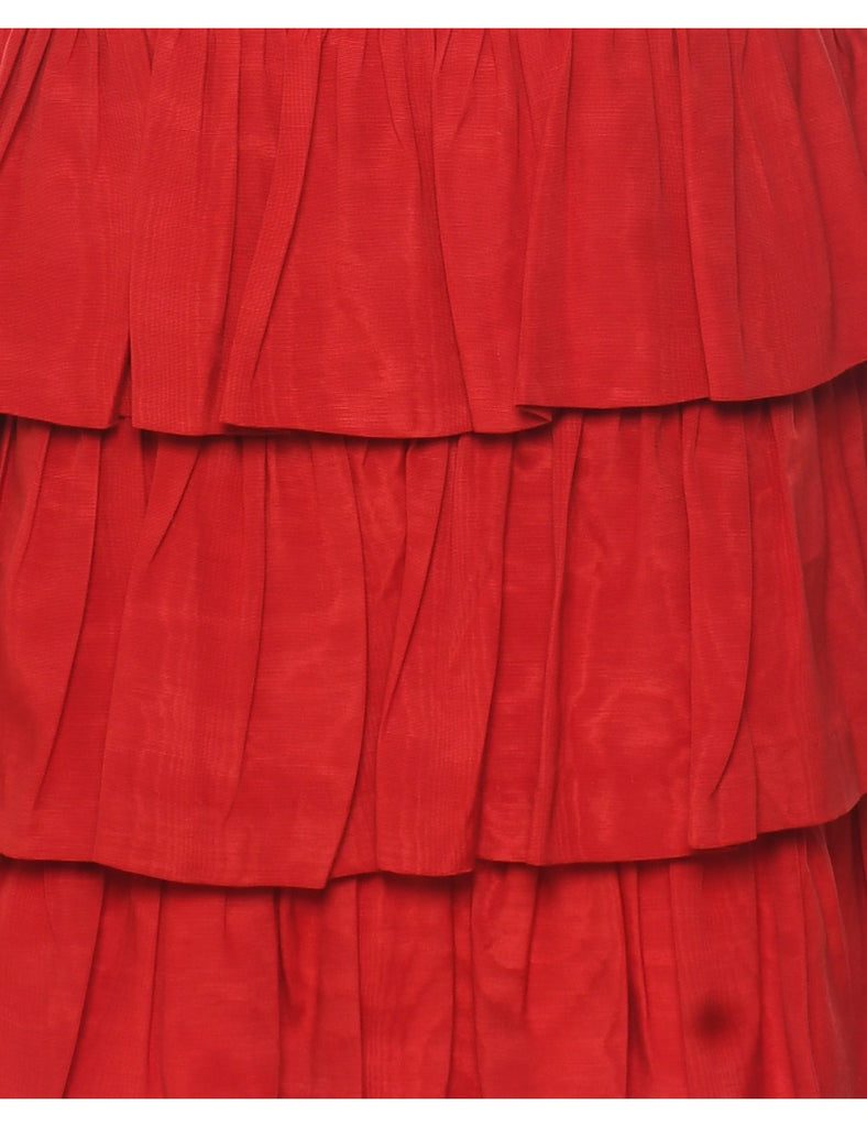 1980s Red Evening Dress - S