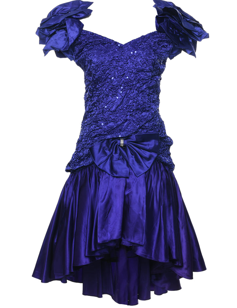 1980s Sequined Evening Gown - M