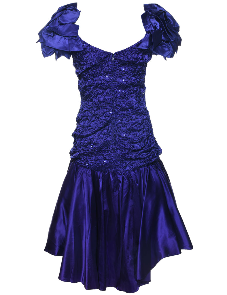 1980s Sequined Evening Gown - M