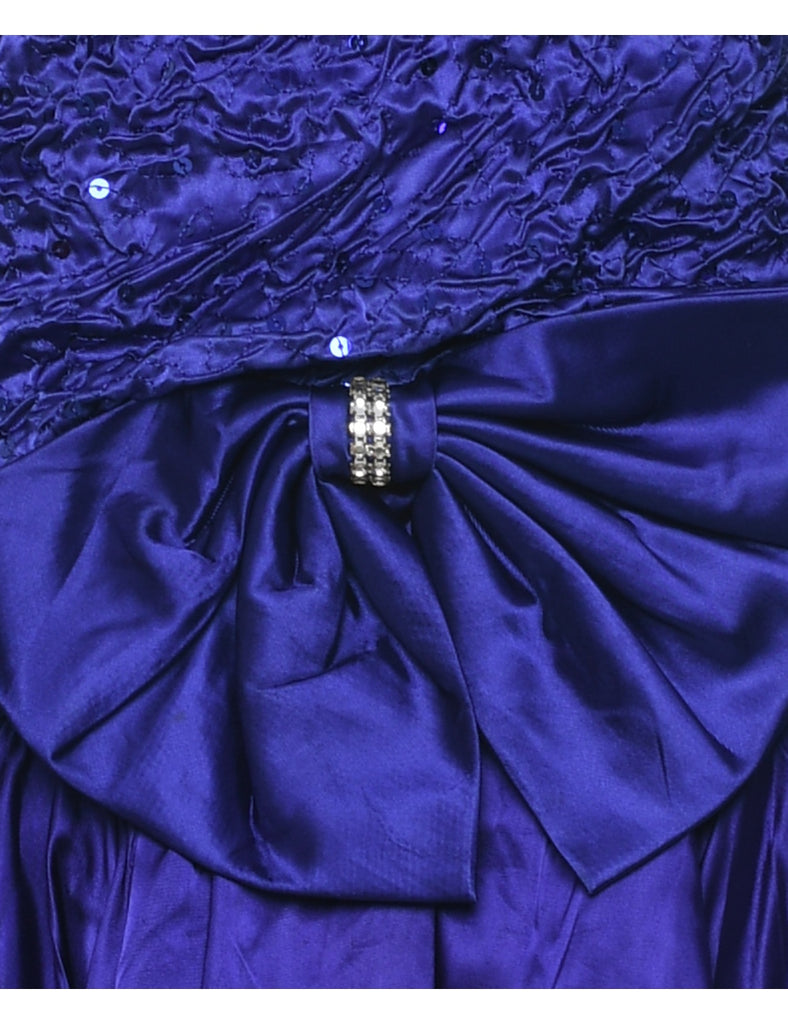 1980s Sequined Evening Gown - M