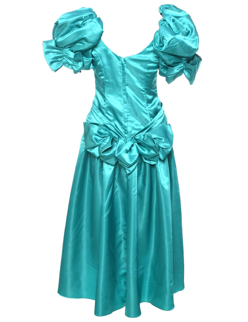 1980s Shiny Evening Dress - S