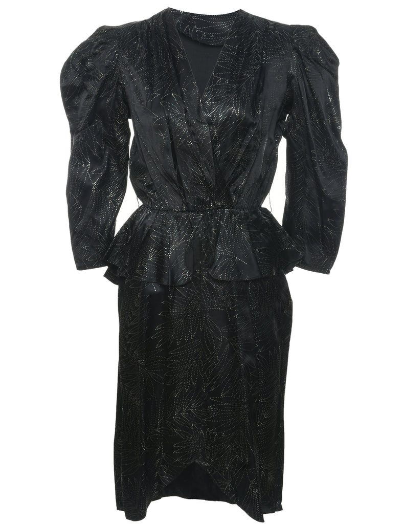 1980s Sparkly Finish Evening Dress - S