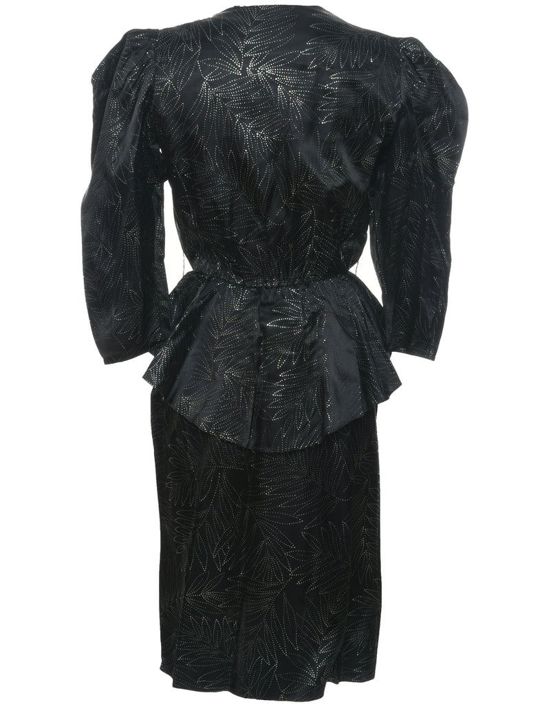 1980s Sparkly Finish Evening Dress - S