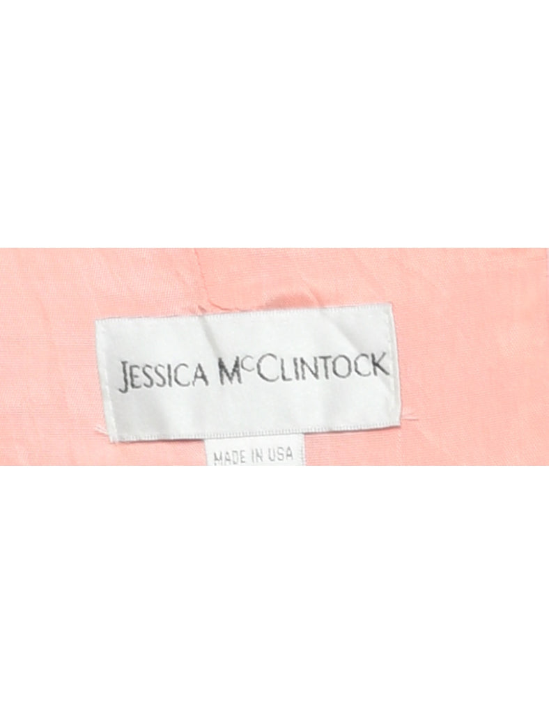 1980s Strapless Pale Pink Evening Dress - S