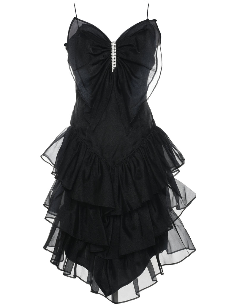 1980s Strappy Evening Dress - S