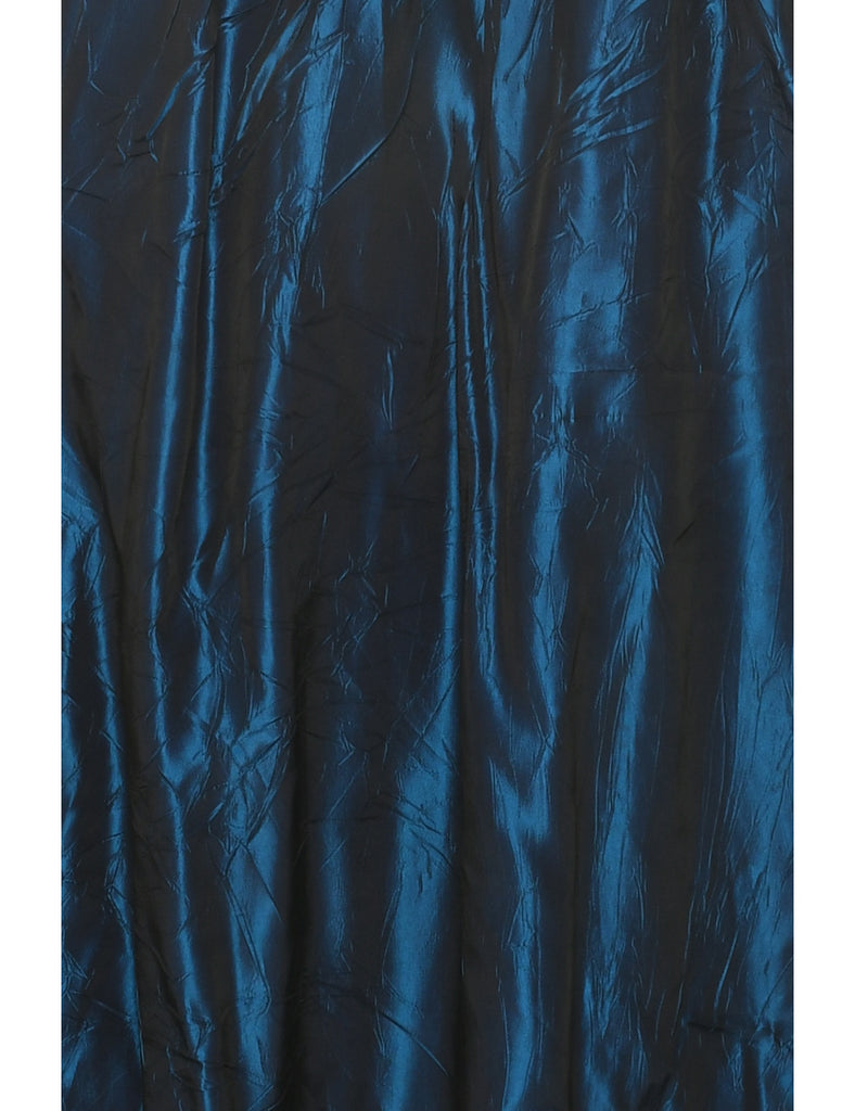 1980s Teal Evening Dress - XS