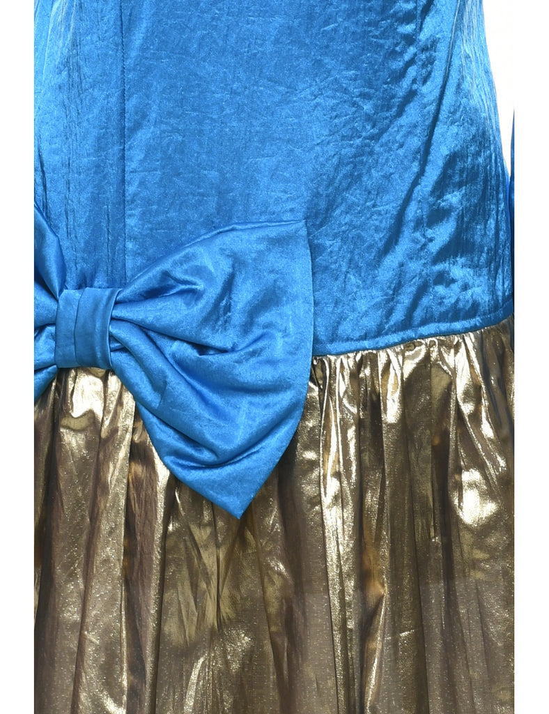 1980s Two Tone Evening Dress - M