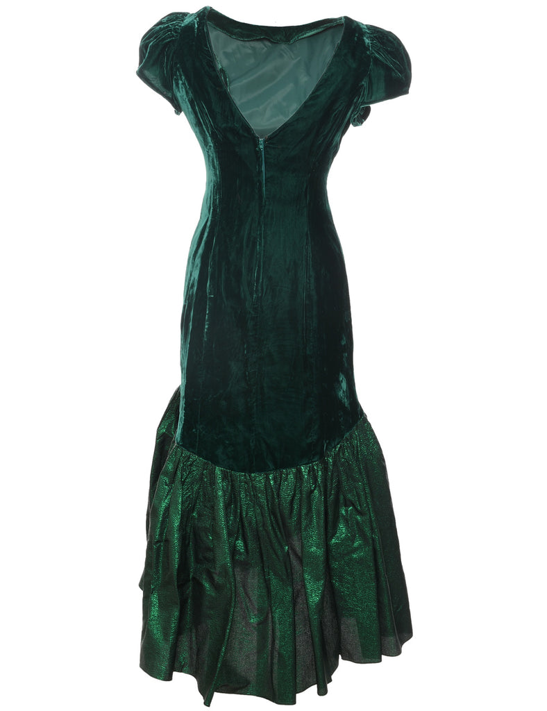 1980s Velvet Evening Dress - S