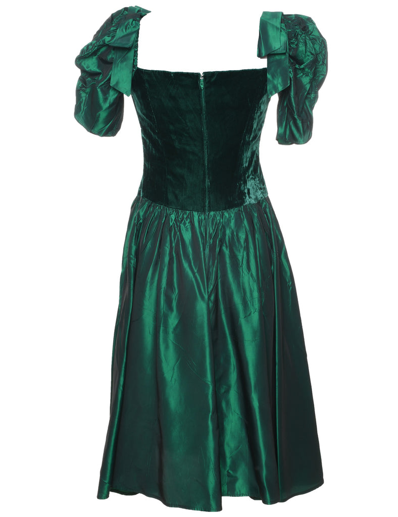 1980s Velvet Evening Dress - S