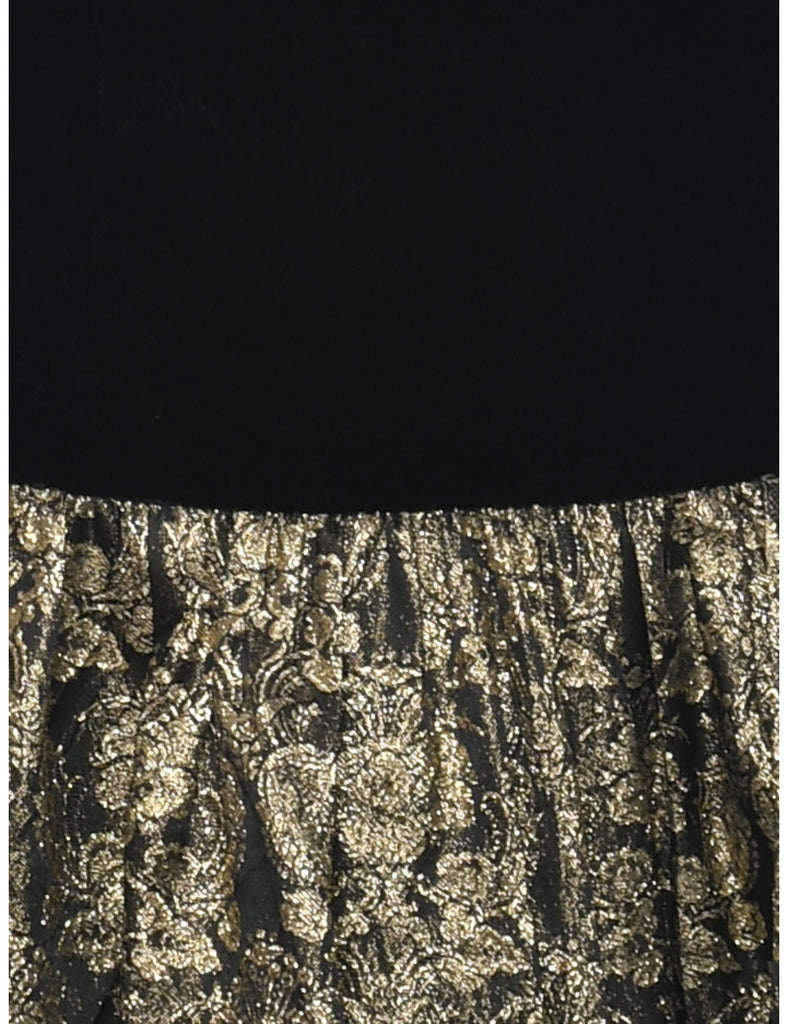 1980s Velvet Evening Dress - S