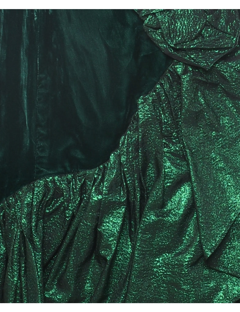 1980s Velvet Evening Dress - S