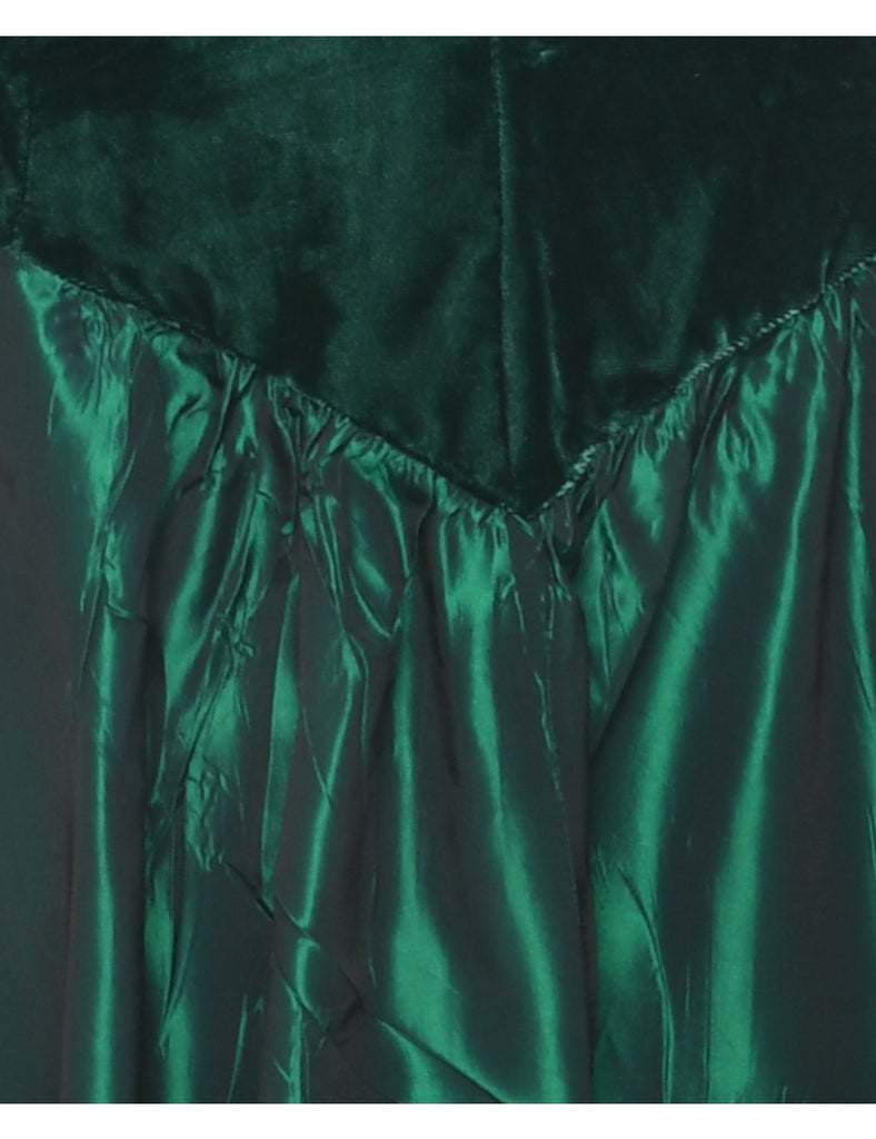 1980s Velvet Evening Dress - S