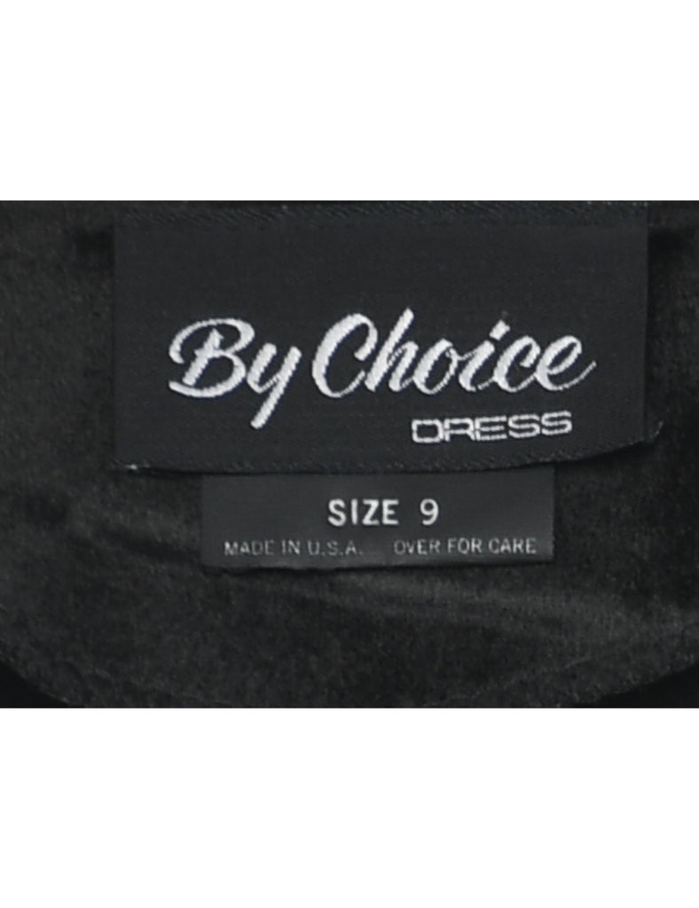 1980s Velvet Evening Dress - M