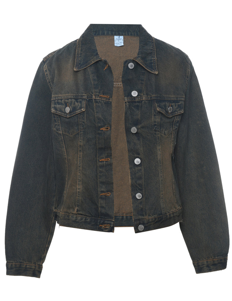 1990s Distressed Denim Jacket - L