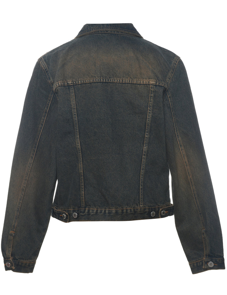1990s Distressed Denim Jacket - L