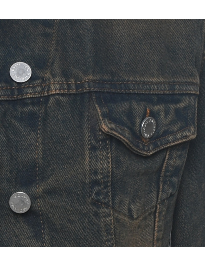 1990s Distressed Denim Jacket - L