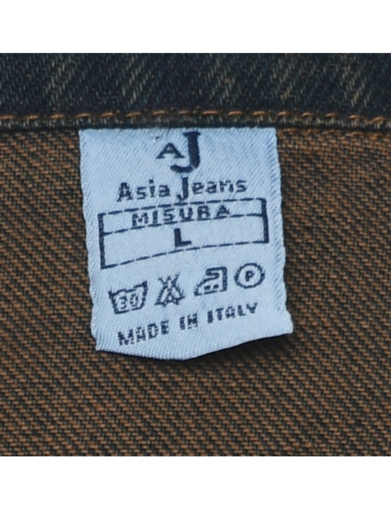 1990s Distressed Denim Jacket - L