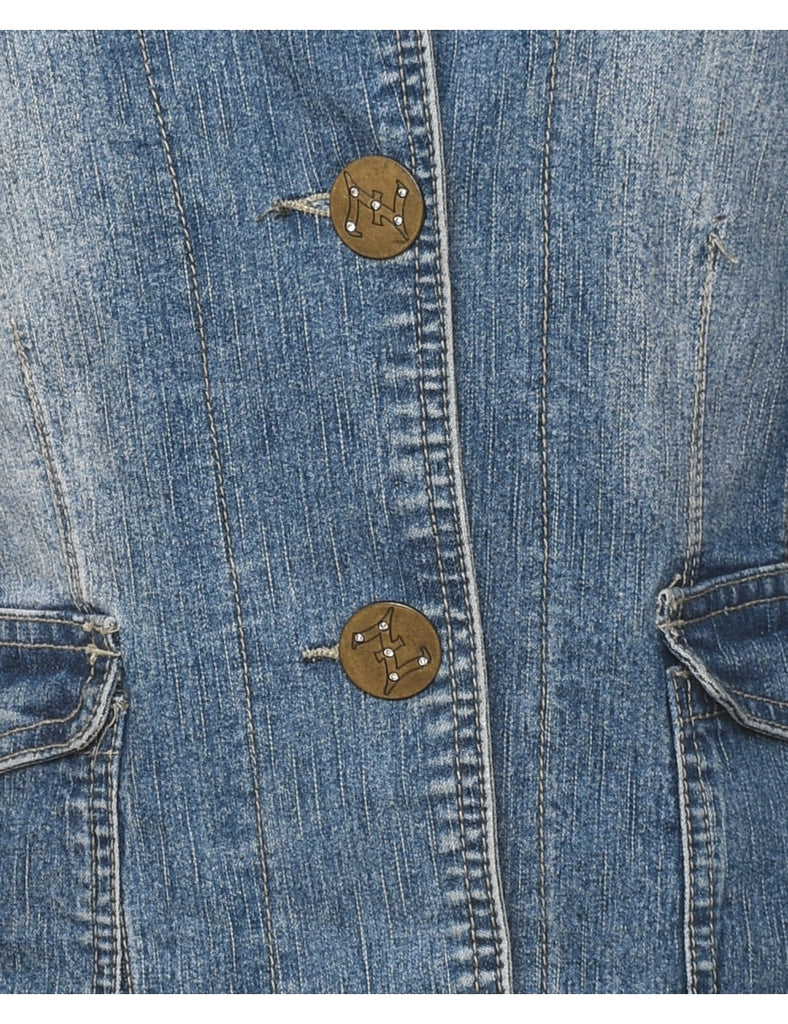 1990s Stonewash Denim Jacket - L