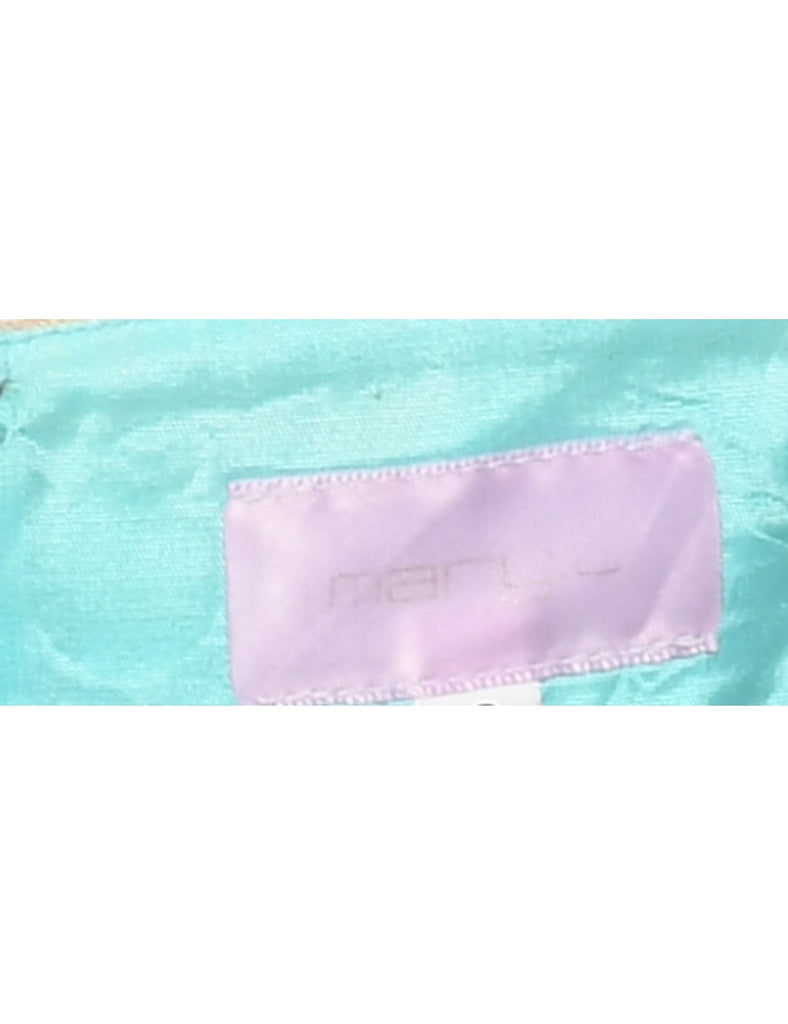 A Fishtail Hem Light Blue Party Dress - S